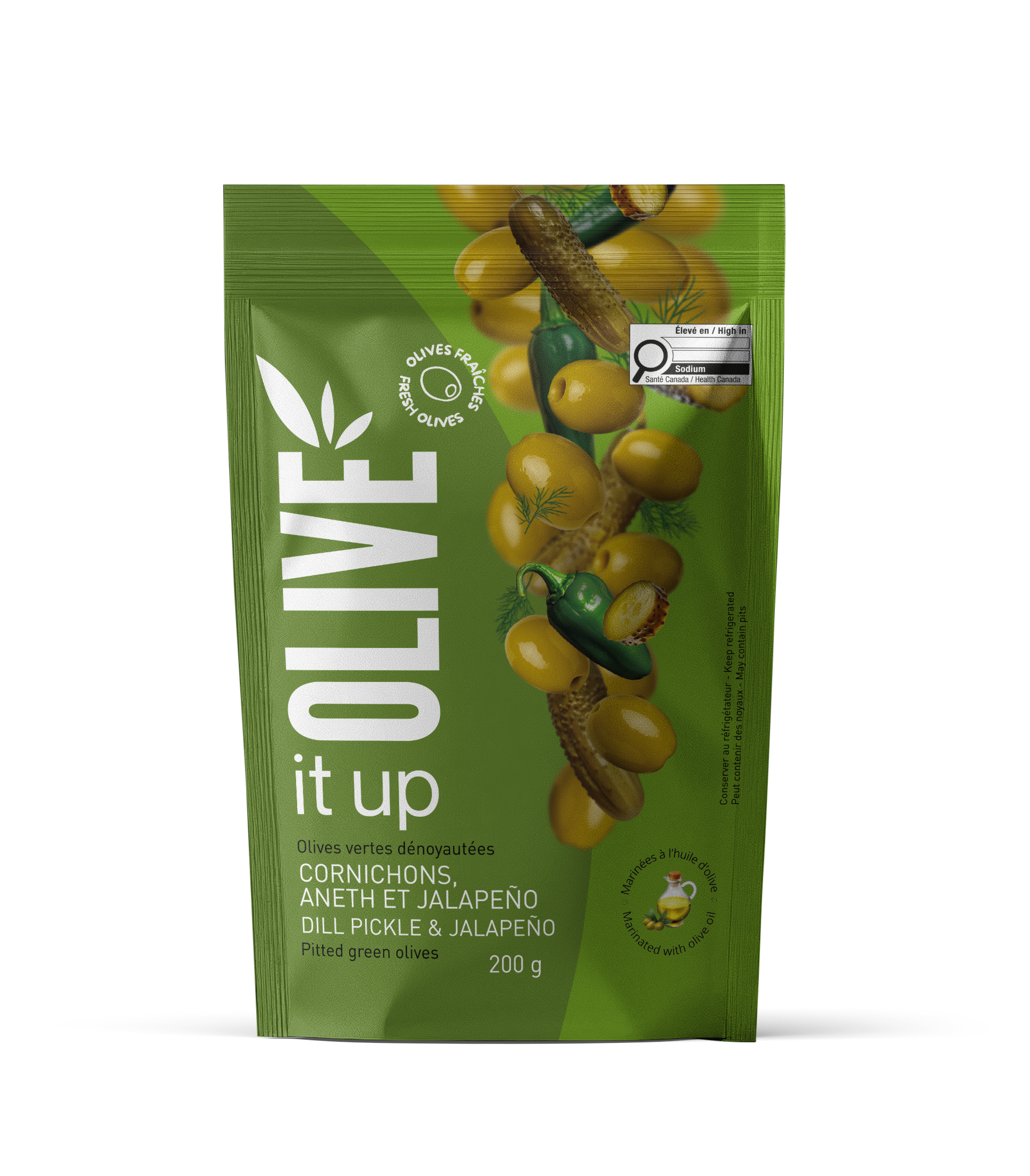 Olives Cornichons, Aneth et Jalapeño — Olive It Up | 200 g